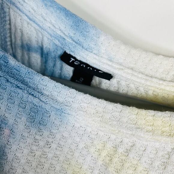 Torrid Plus Size 2X Classic Fit Waffle Crew Neck Raglan Tee Top Tie Dye - Picture 5 of 7